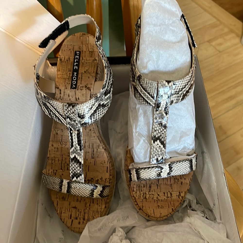 Women’s Pelle Moda snakeskin sandals
